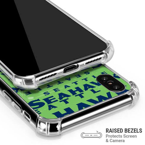NFL Seattle Seahawks - Blast Green iPhone XS Max Clear Case